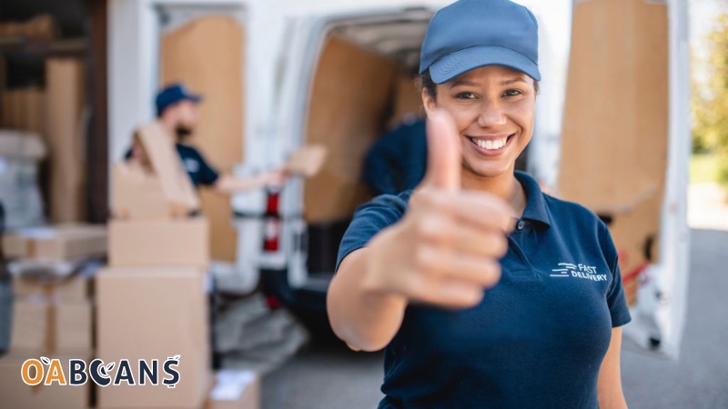 Amazon Warehouse worker sending orders to people