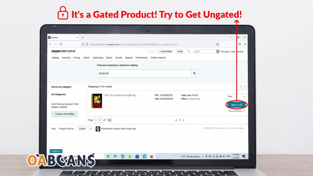 You can detect gated products on Amazon website.