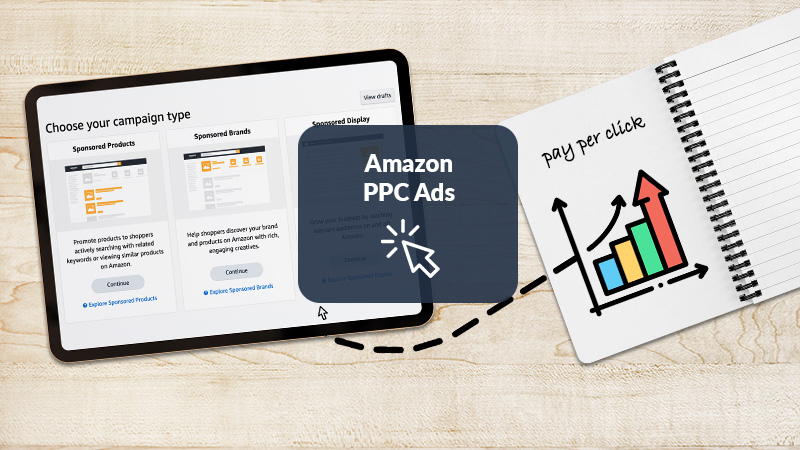 Amazon sellers can create PPC campaigns for advertising.