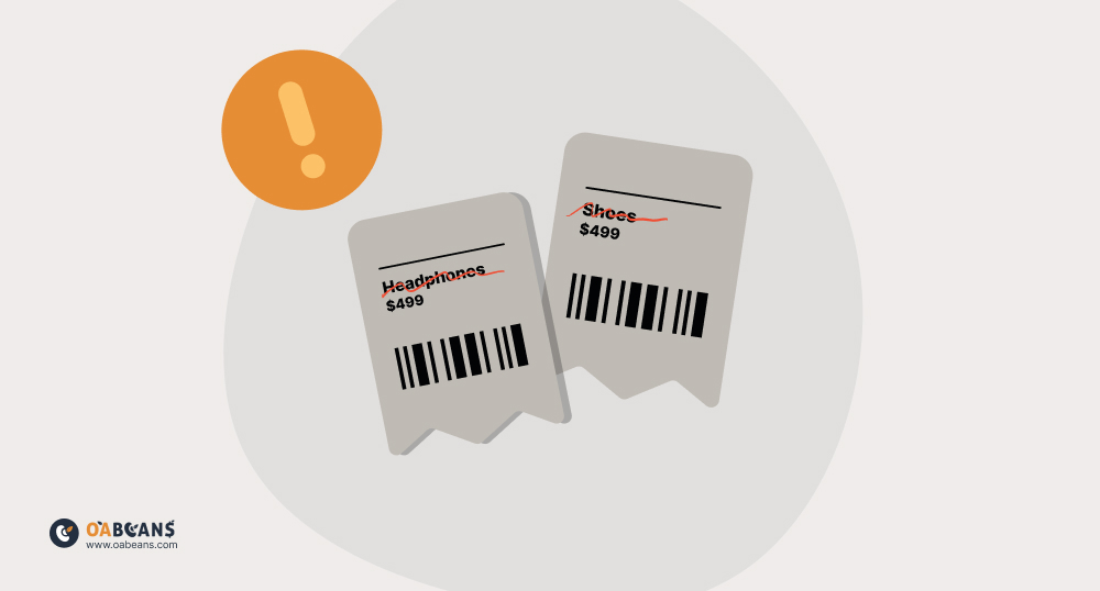 Manipulated Invoices on Amazon.